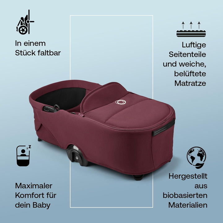Bugaboo Dragonfly Liegewanne mit Lüftungsfenstern, einhändig faltbar in jeder Position, kompatibel m