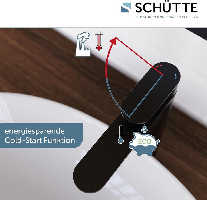 SCHÜTTE Waschtischarmatur MONTANA 32326, Wasserhahn Bad mit hohem Auslauf, Armatur Badezimmer, Einhe