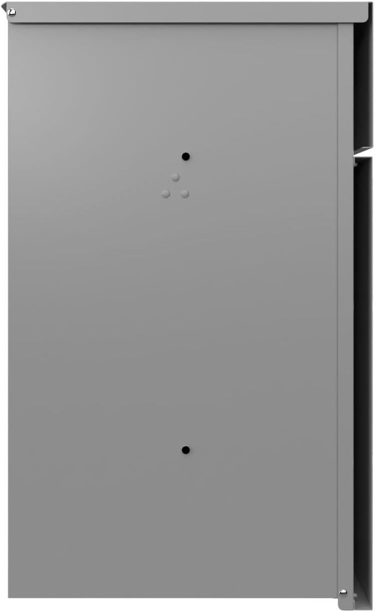 Design Aufputz Paketbox Kant Edition - Elegance 2 individuell mit Ihrem Namen (RAL 9007 graualuminiu