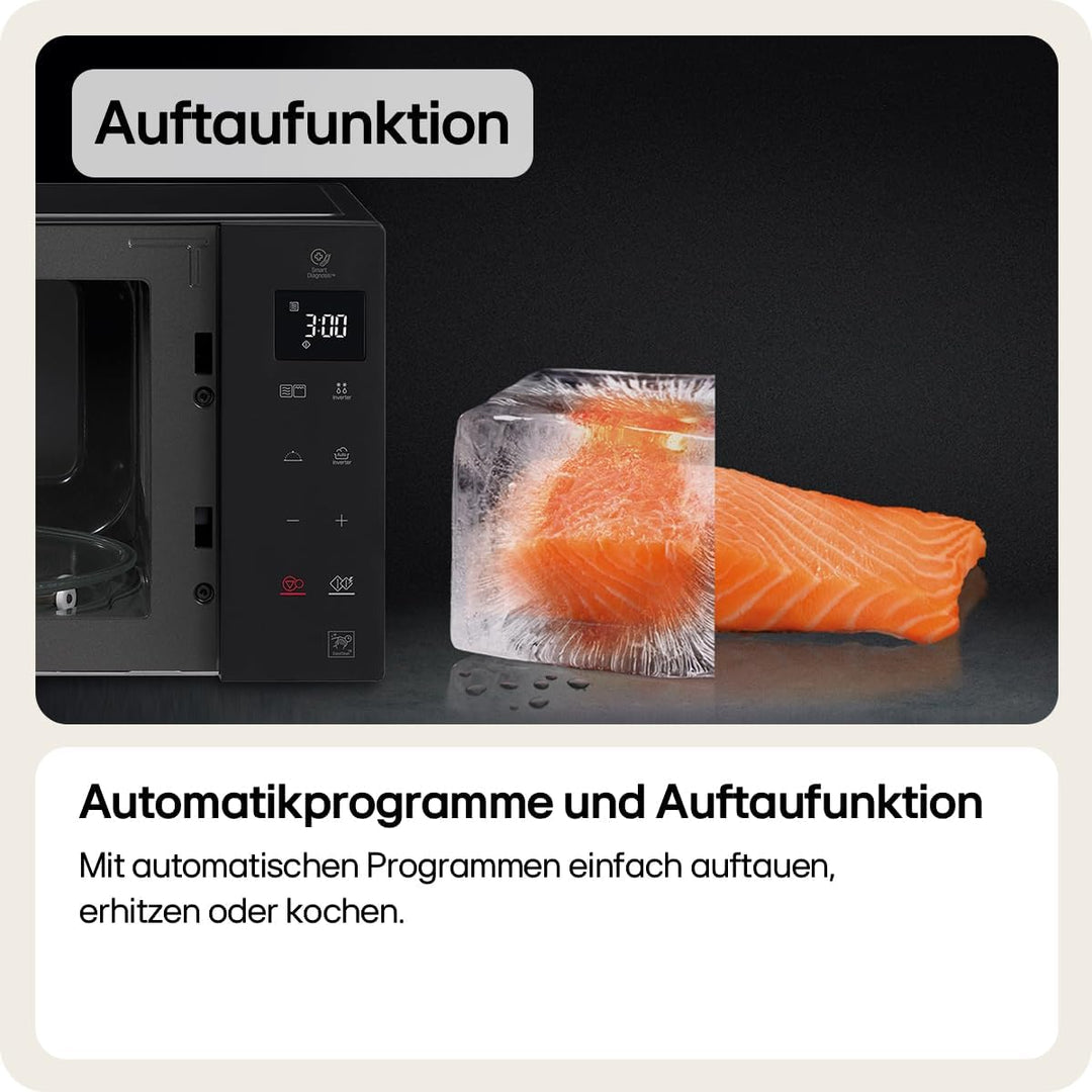 LG - Mikrowelle, Grill, Smart Inverter 476 x 272 x 388 mm Schwarz