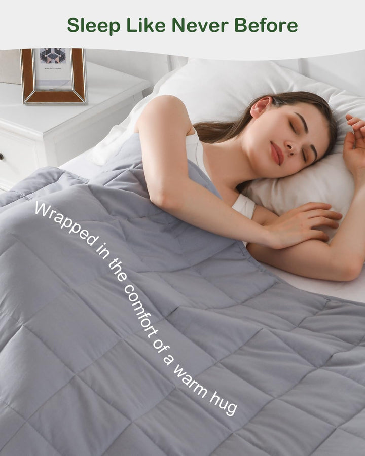 Sivio Gewichtsdecke für Erwachsene 6kg, Atmungsaktive Beschwerungsdecke, weiches Material mit Glaspe