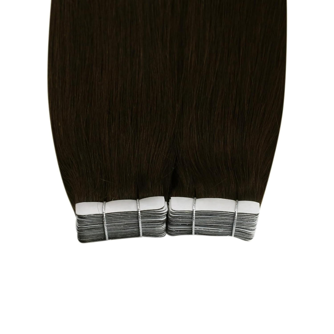 Ugeat Invisible Tape in Extensions Echthaar Schokobraun Echthaar Extensions Tape Haarverlängerung Ec