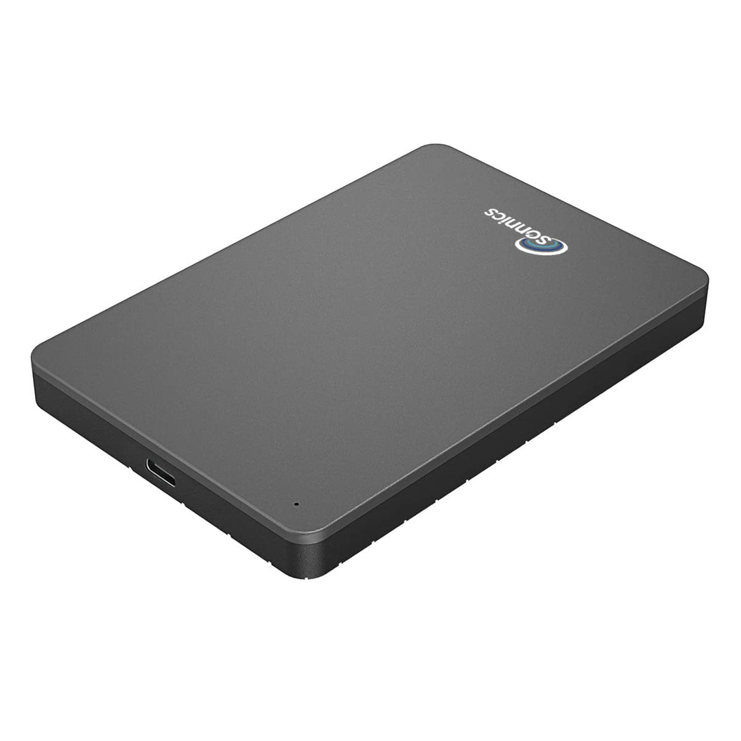 Sonnics 1TB Grau Externe tragbare Festplatte Typ C USB 3.1 kompatibel mit Windows-PC, Mac, Smart TV,