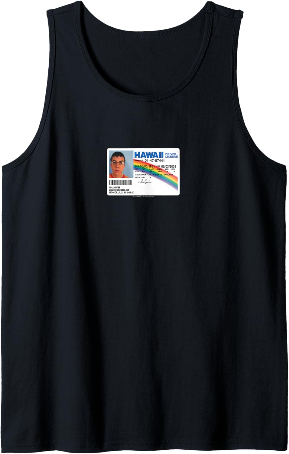 Superbad McLovin ID Tank Top