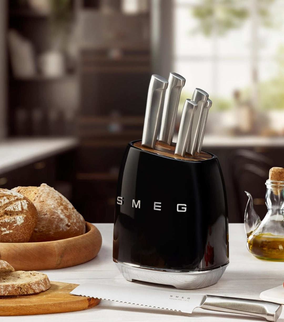 Smeg, Messerblock, KBSF02BL, Schwarz