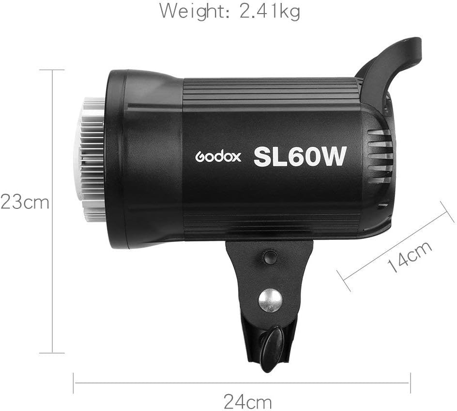 GODOX SL-60W LED Video Licht und 60 x 60 cm Softbox, Lichtständer, Wabenraster, kompatibel für Films