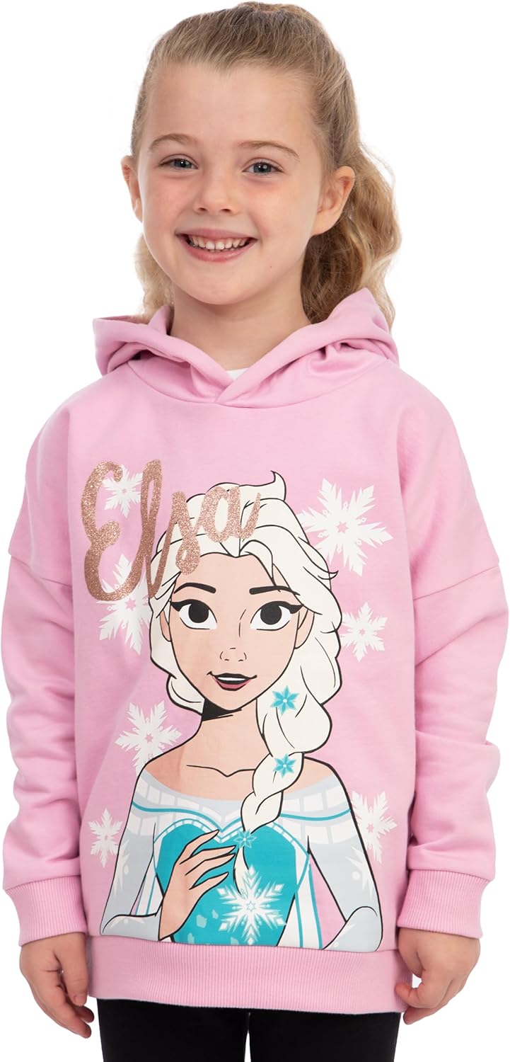 Disney Hoodie Kinder Frozen, ELSA Pullover Mädchen, Kapuzenpullover Kinder Eisprinzessin, ELSA Die E