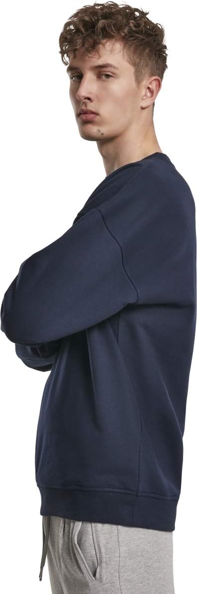Urban Classics Basic Crewneck Männer Langarmshirt schwarz Basics, Streetwear XS Grosse Grössen Midni