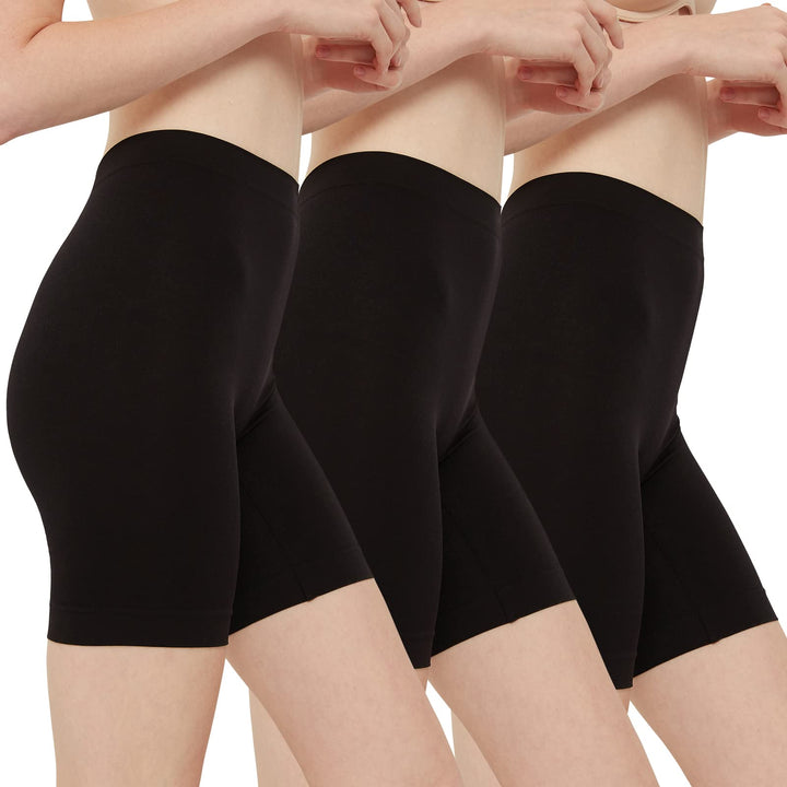 INNERSY Radlerhose Damen Kurz Hose Unter Kleid Rock Anti Scheuern Kurze Leggings Sommer 3er Pack XS