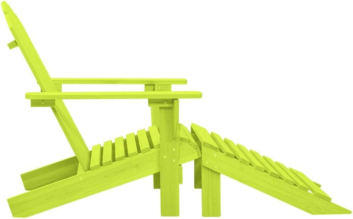 vidaXL Tannenholz Massiv Adirondack Gartenstuhl mit Fussstütze Liegestuhl Deckchair Gartenliege Gart