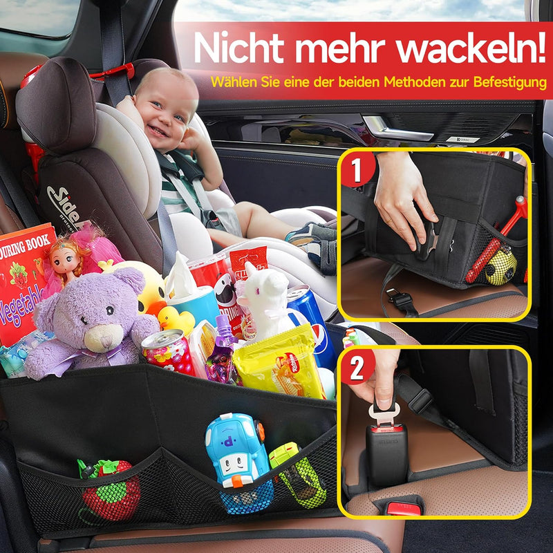 SURDOCA Autositz Organizer für Vorder-oder Rücksitz, Reise-Storage-Zubehör für Kinder, Rücksitz Vera