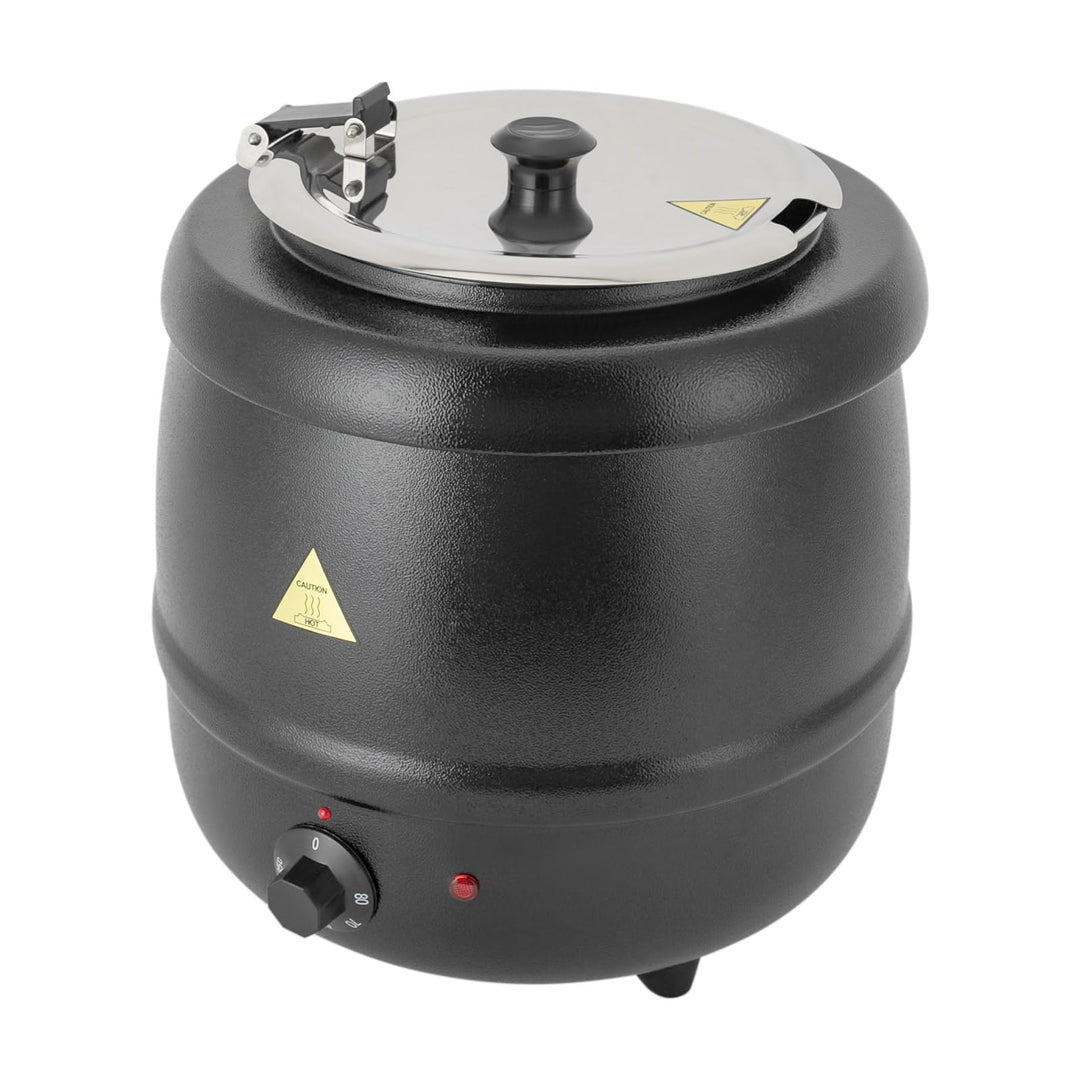 Suppentopf elektrisch 10 Liter Suppenkessel mit herausnehmbarem Edelstahl Einsatz, 35-80°C regelbar