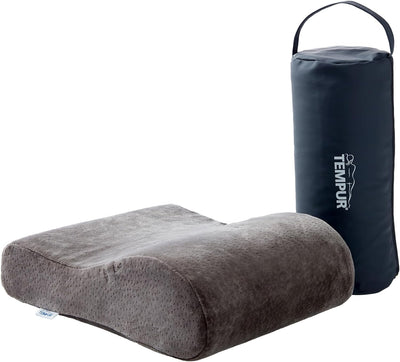 TEMPUR Reisekissen Memory Foam, ergonomisches Reise-Nackenkissen inkl. Tragetasche, Anthrazit, Gröss