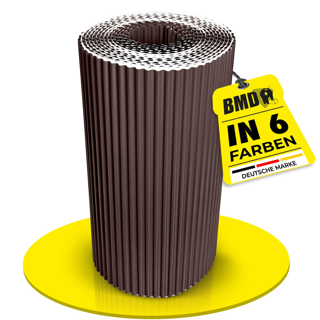 BMD Kaminanschlussband Wandanschlussband 300 mm x 5 m plissiert (braun (RAL 8017)) Kaminanschluss Wa