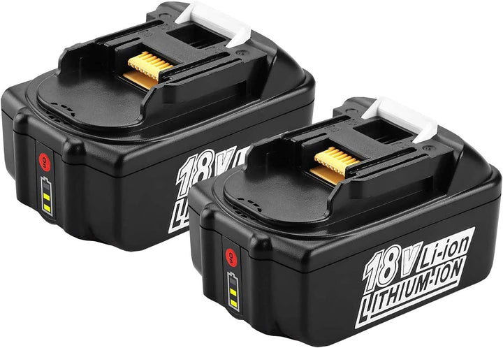 2 X BL1850B 18 V 5 Ah-Batterien mit 4A Dual Port Ladegerät DC18RD für Makita 7.2V ~ 18V BL1815 BL183