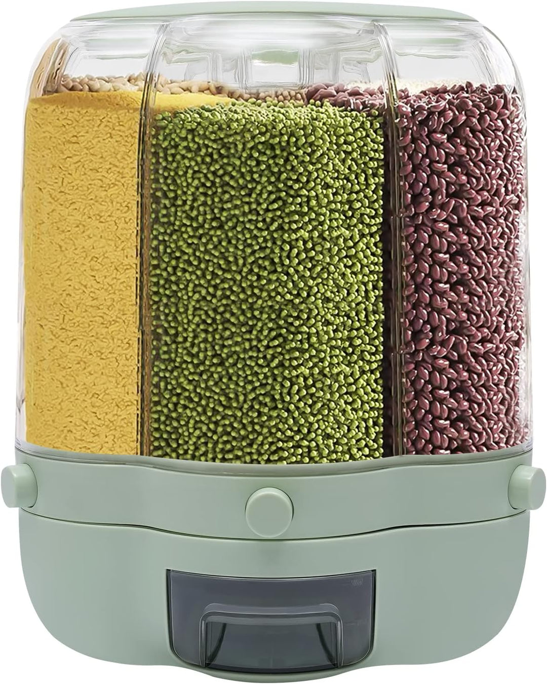 Müslispender Cerealienspender Getreidespender Cornflakes Spender 360 ° Drehbarer Reisspender Mit 6 G