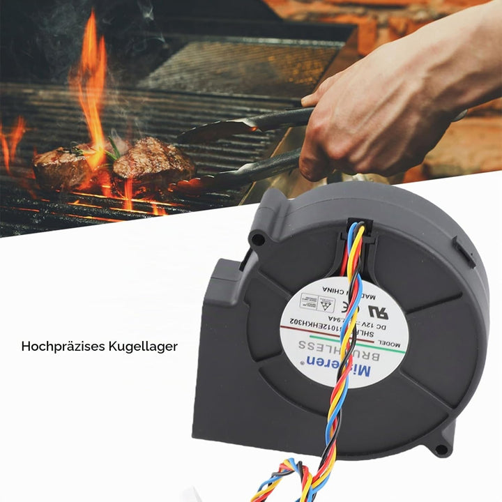 Bürstenloses Gleichstrom-Kühlgebläse, 97x97x33mm 12V 2,94A Doppelkugellager DC Brushless Lüfter, Hig