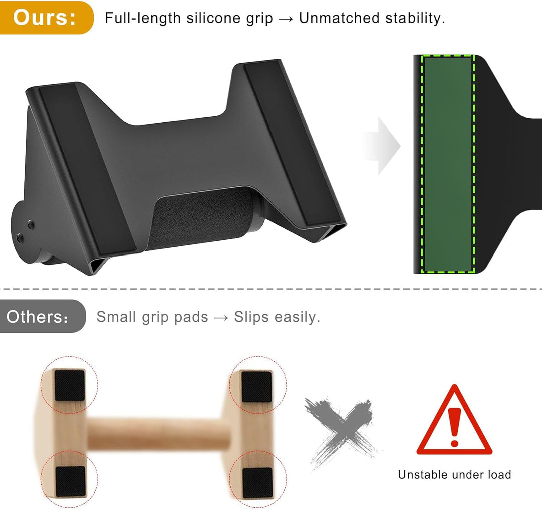 Kipika Liegestützstangen, Liegestütz-Ständer, ergonomische Holzgriffe, rutschfeste Gummiunterlage, P