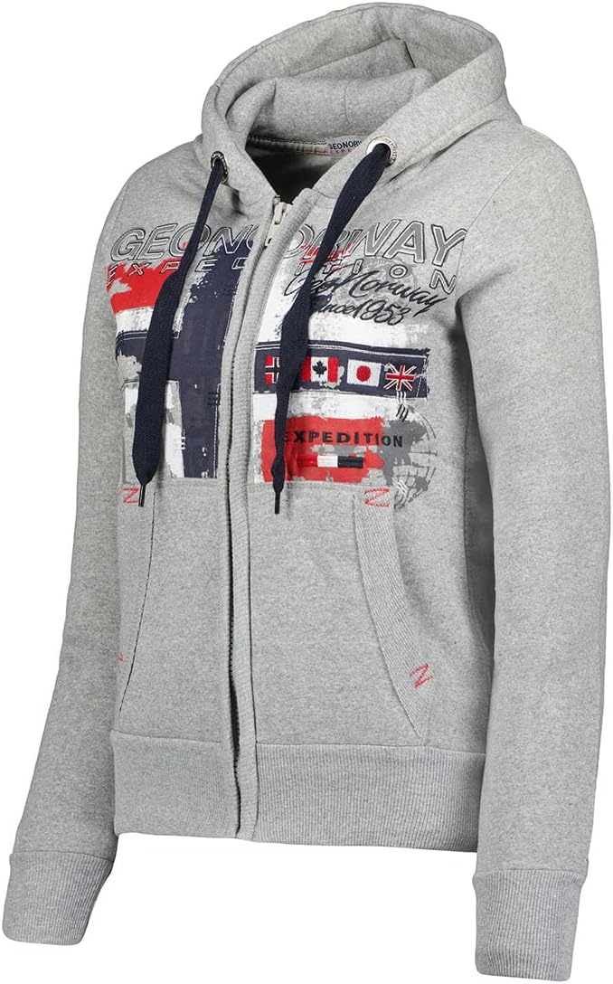 Geographical Norway Getchup Lady - Frauen Sweatshirt Kapuze Taschen Känguru - Sweatshirt Frauen Pull