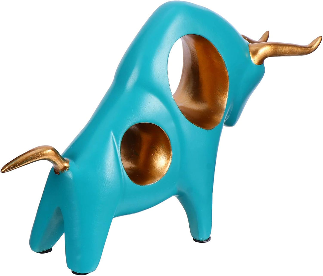 BESPORTBLE Kunstharz Bull Dekoration Figur Niedliche Cartoon Bull Bastelarbeiten Tischdekoration mit