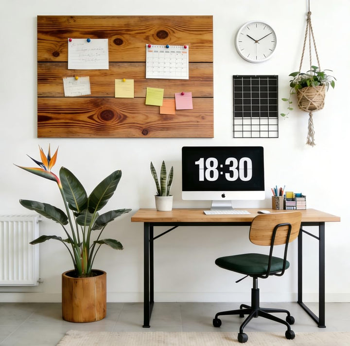 Dart Wandschutz Set aus Filz, 6 Selbstklebende Paneele in Holzoptik (30x30 cm) | Wandschutz für Dart