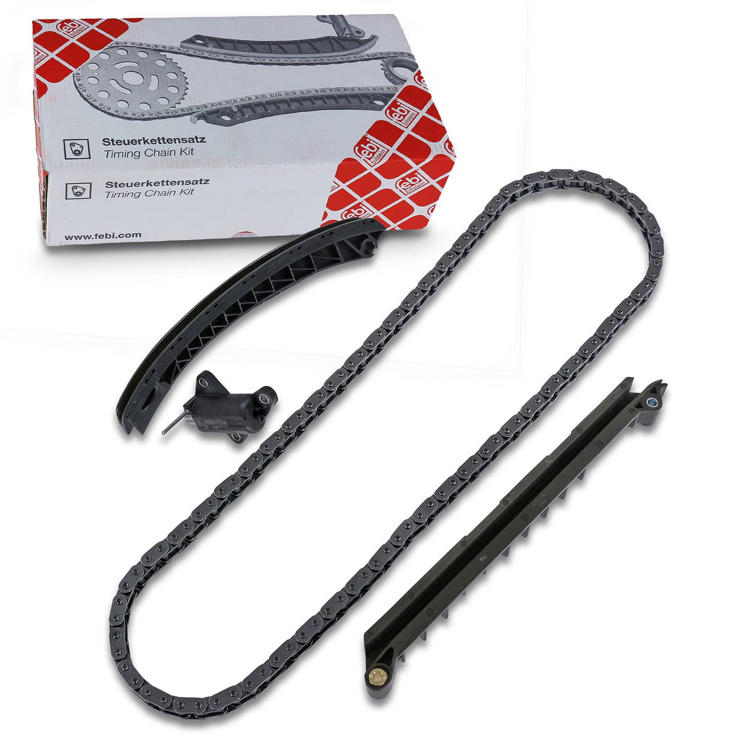 febi bilstein 30381 Steuerkettensatz für Nockenwelle, mit Gleitschienen und Kettenspanner , 1 Stück