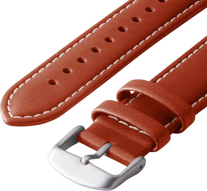 Archer Watch Straps - Uhrenarmbänder aus Hochwertigem Genarbtem Leder für Apple Watch Cognac/Naturwe