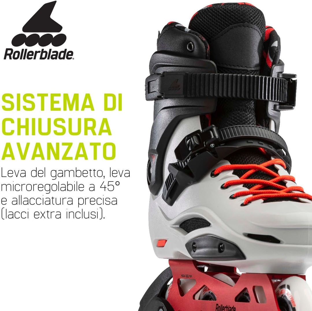 Rollerblade Herren Rb Pro X Inlineskate 270 Grey/Warm Red, 270 Grey/Warm Red