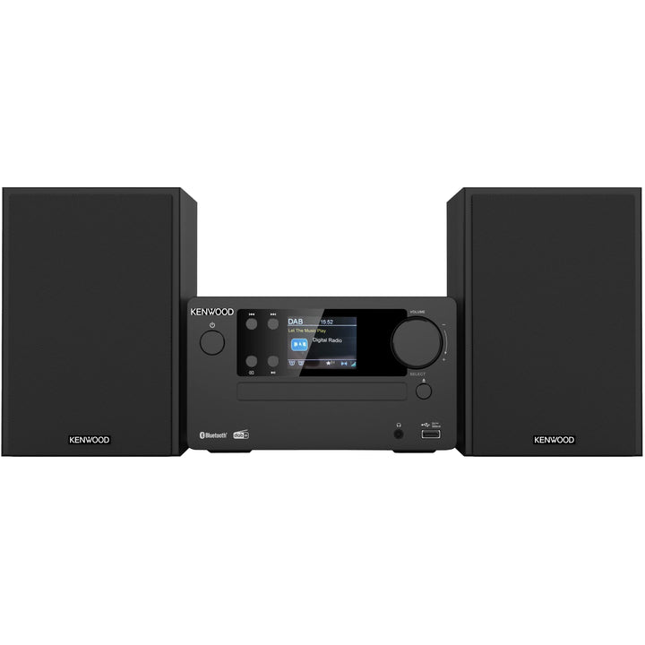 KENWOOD M-725DAB-B - Micro HiFi-System mit DAB+, CD, USB, Bluetooth und TFT-Display, Midnight Black,