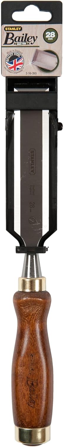 Stanley Bailey Stechbeitel (28 mm Eisenbreite, 160mm Eisenlänge, Kunststoff-Kappe, nachschärfbar) 2-