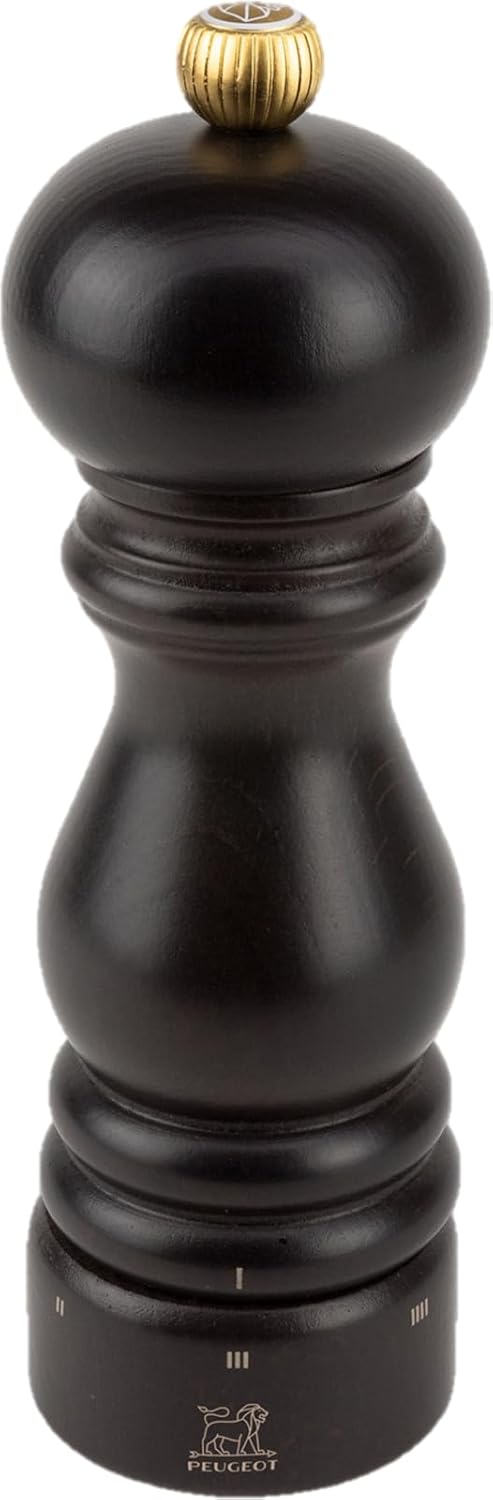 Peugeot Paris Manuelle Salzmühle, Mahlgradeinstellung u'Select, Höhe: 18 cm, Holz, Braun, 23478 Salz