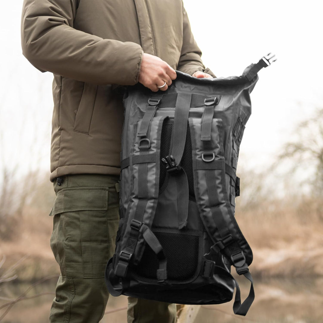 Mil-Tec Tactical Backpack Seals Dry-Bag Schwarz, Schwarz