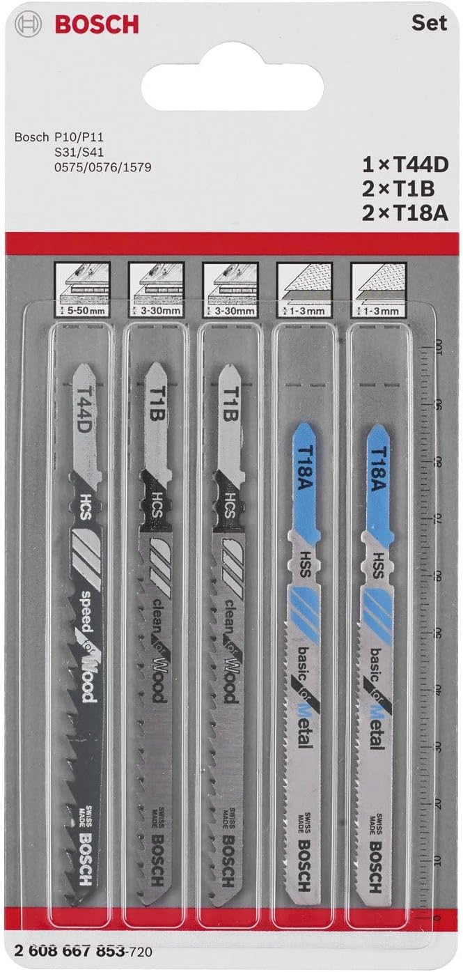 Bosch 5tlg. Stichsägeblatt-Set 2608667853