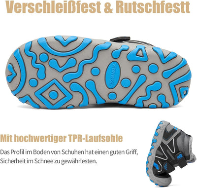 Mishansha Schneestiefel Kinder Winterschuhe Gefüttert Winterstiefel für Jungen Mädchen, Gr.24-38 EU