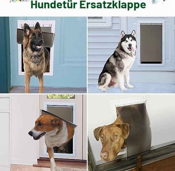 Qcwwy Stossfest Freedom Hunde- und Katzentürklappe TPU Hundetür Ersatzklappe Hundetürklappe, Hundetü