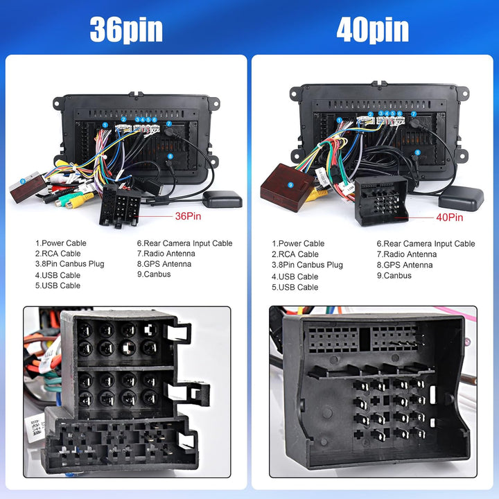 [2+64G] CAMECHO Android 13 Autoradio für VW Golf 5 Golf 6 Skoda Polo Passat Tiguan Touran mit Carpla