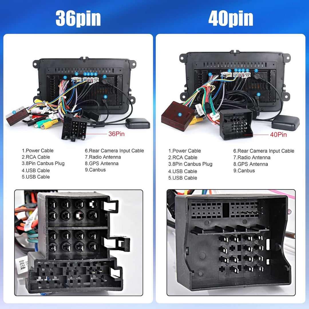 CAMECHO Android 13 Autoradio für VW Golf 5 6 Polo Passat Skoda Touran mit Navi,7 Zoll Touchscreen Ra