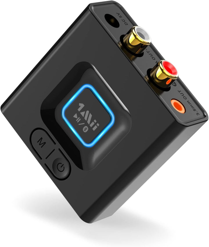 ML201 Adapter für Stereoanlage, Bluetooth 5.0 Empfänger mit 3.5mm AUX Cinch, drahtloser Audio Receiv