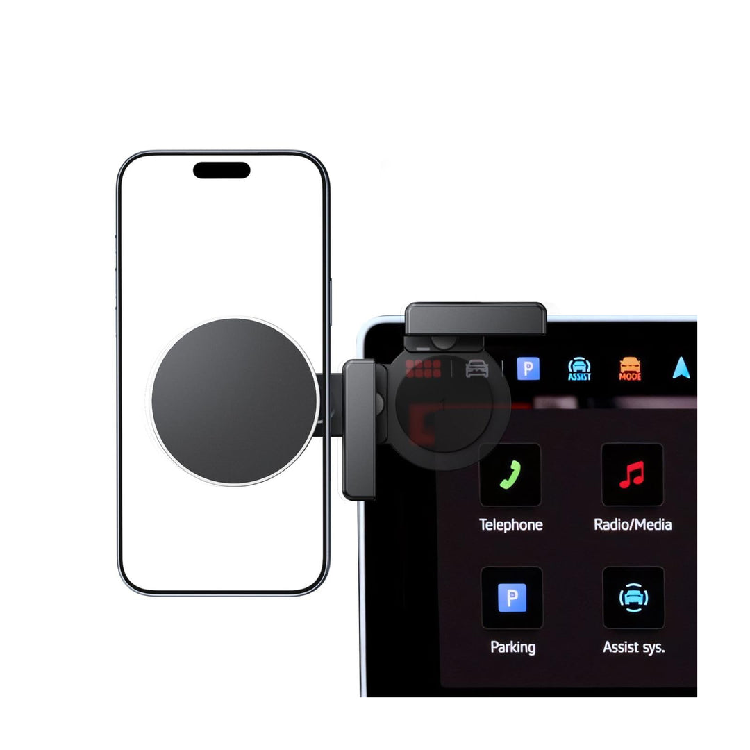 Magnet Handyhalterung für VW Tiguan 3 / Passat B9 2024-2026 12,9-Zoll Display (Magnetisch) mit iPhon