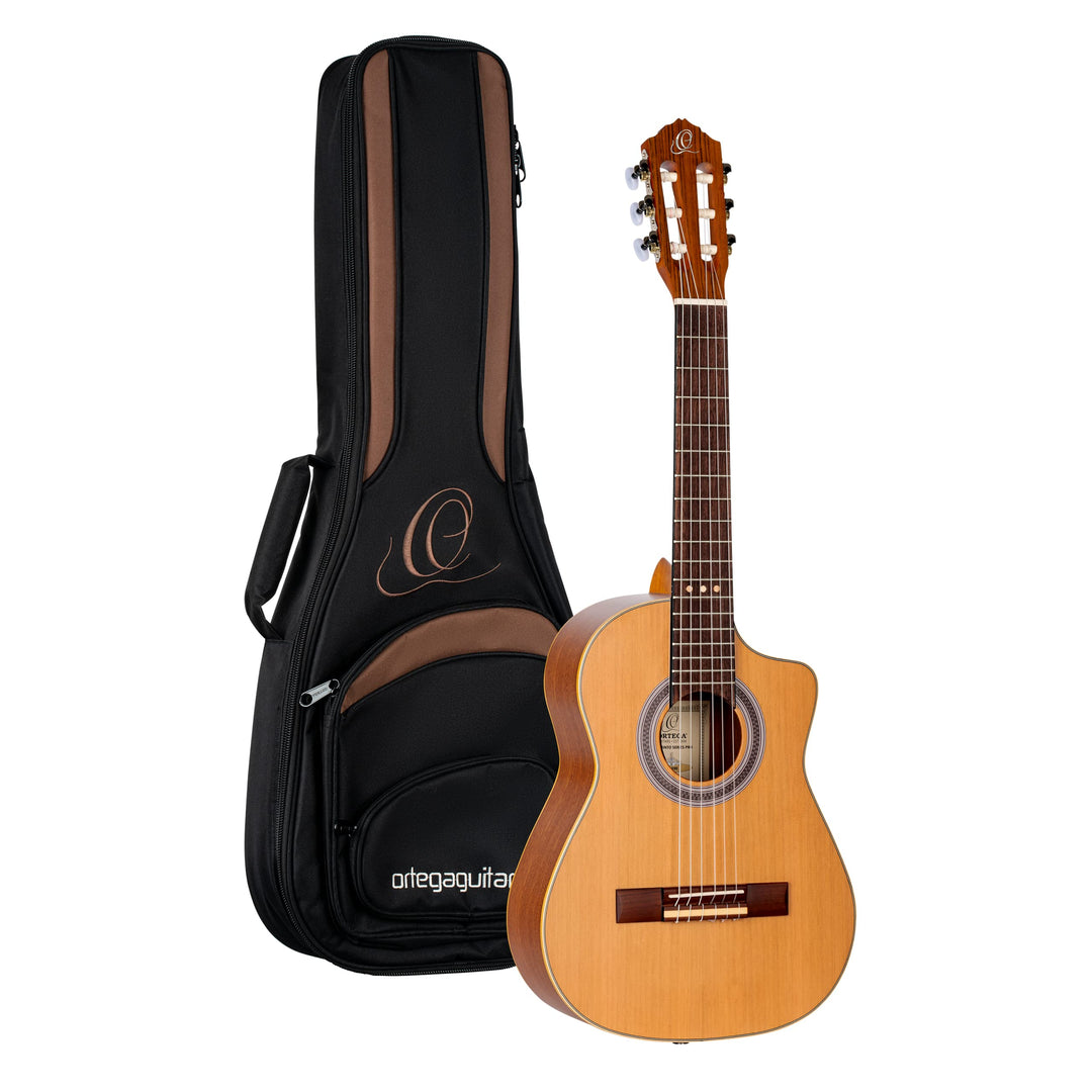 Ortega Guitars Konzertgitarre elektro-akustisch - Requinto Series - deep body - inklusive Gigbag - M