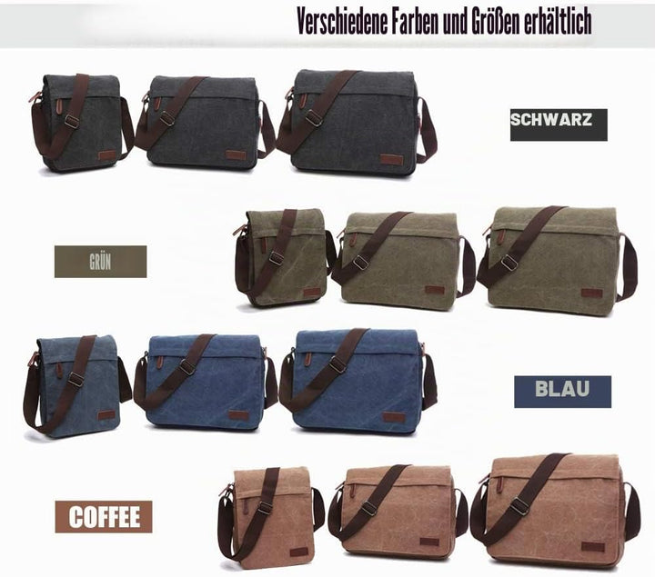 LOSMILE Herren Umhängetaschen, Leinwand Schultertaschen, Laptoptasche,Schulranzen, für Schule und Ar