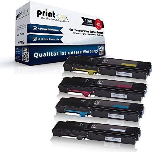 4X Print-Klex Tonerkartuschen kompatibel für Dell C3760 C3760dn C3760n C3765dnf C-3760 C-3760 DN C-3