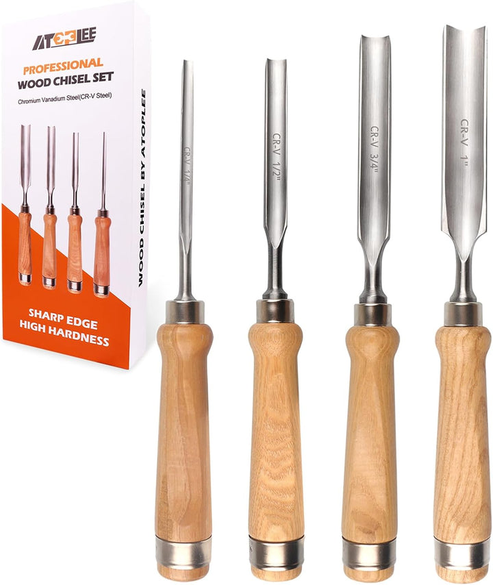 ATOPLEE Holzmeissel-Set für Holzbearbeitung, professionelles Holzschnitzmeisselwerkzeug, Tischlermei