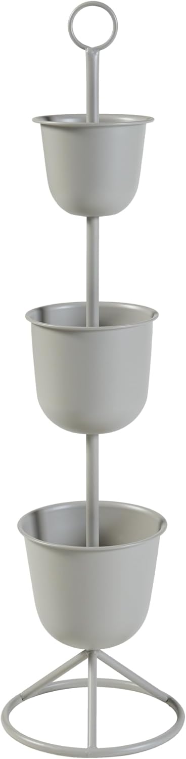 [en.casa] Blumenständer Alphen Blumentopfständer mit 3 Pflanztöpfen Blumentopfregal Pflanzenständer