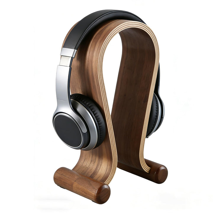 Kopfhörerhalter Holz, Kopfhörer Ständer, Kopfhörer Halter, U Form, Walnussholz, Universal, Umweltfre
