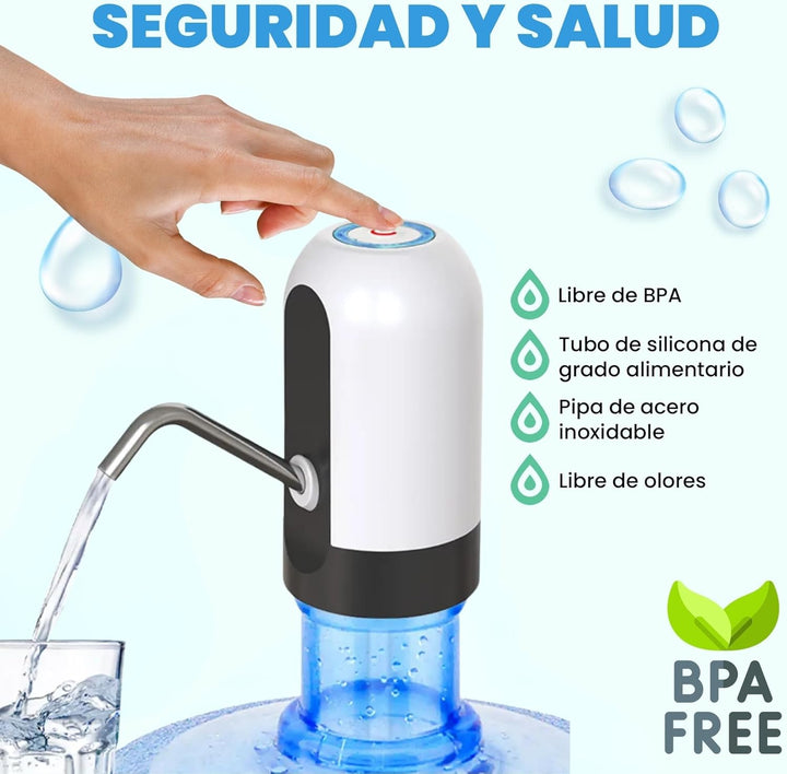 Wasserspender, elektrischer Wasserhahn für Kaltwasserkanister, Dosierpumpe mit zwei Adaptern, 5,7 l,