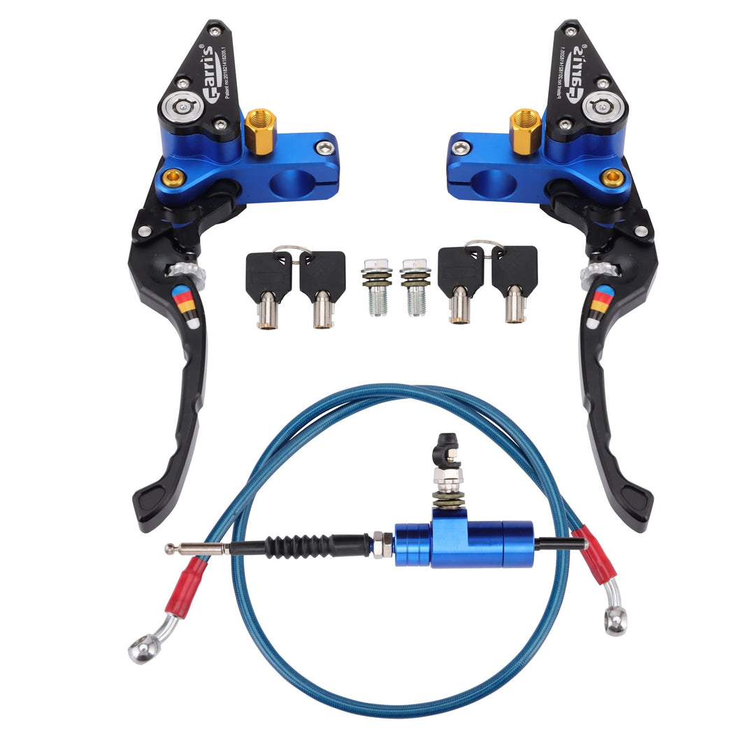 WOOSTAR 22mm Motorrad Hydraulische Kupplung Hauptbremszylinder mit CNC Bremshebel Ersatz für Motorra
