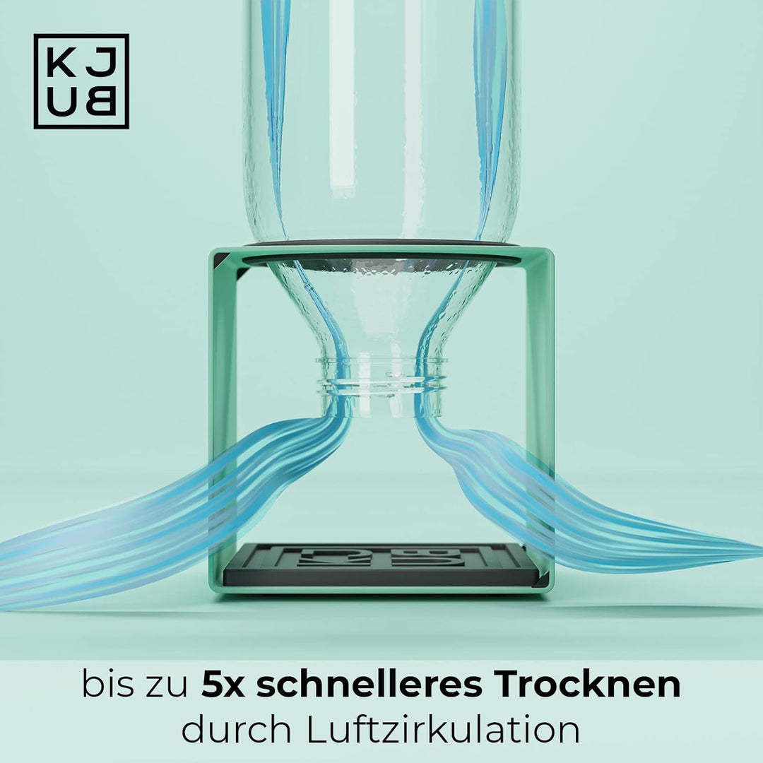 KJUB Flaschenhalter kompatibel für Flaschen von SodaStream, Aarke, AirUp UVM.| Zum Trocknen &amp; zur Au