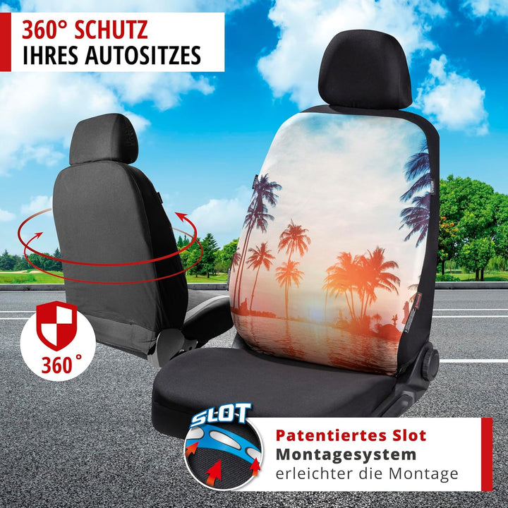 Walser Autositzbezug Beach, 1 Vordersitzbezug, Universal PKW-Einzelsitzbezug, Auto-Schonbezug Beach-