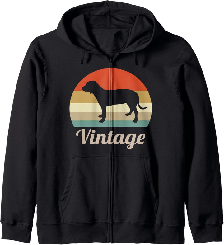 Deutsche Bracke Jagdhund Vintage Retro Style Hunde Kapuzenjacke